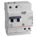 TX3R 模數化剩余電流動作斷路器 063殼架 - Icn 6.0 kA - 2P - 230 V~ - 02 A - C 曲線 - AC 型 - 30 mA [ 4.0 模數 ]