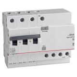 TX3R 模數化剩余電流動作斷路器 063殼架 - Icn 6.0 kA - 3P+N - 400 V~ - 63 A - D 曲線 - AC 型 - 30 mA [ 6.5 模數 ]