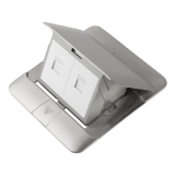 羅格朗地腳插 銀色-快彈式電話電腦（六類）地腳插