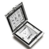 銀色方形小5孔插座地腳插IP55