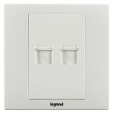 羅格朗開關(guān)插座 美淳 白色 二位電腦插