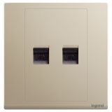 羅格朗開關插座 朗淳 米蘭金 二位電話插