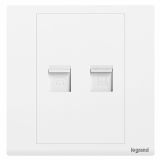 羅格朗開關插座 朗淳 玉蘭白 電話電腦插