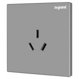 羅格朗開關插座 逸景零售 深砂銀 三扁插座 三孔插座 10A