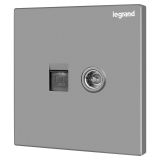 羅格朗開關插座 逸景零售 深砂銀 電腦電視插