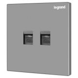 逸景 深砂銀 二位電話插 