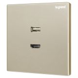 逸景 米蘭金 USB&HDMI插座 