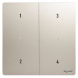 羅格朗智能家居 未萊BLE IOT 粉鉑金 四位場景開關