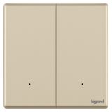 羅格朗智能家居 智繪BLE IOT 粉鉑金 二位智能開關