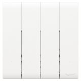 羅格朗智能家居 簡悅BLE IOT 陶瓷白 四位零火場景開關