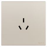 羅格朗開關插座 畫采 粉鉑金 三扁插座 三孔插座 10A