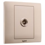 羅格朗開關(guān)插座 美淳 爍金 一位電視插