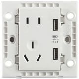 羅格朗開關插座 美淳 帶二三插USB充電插座 五孔USB 不帶面板 2400mA