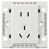 羅格朗開關插座 美淳 白色 連體二三插座 五孔插座（不帶面板） 10A