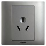 羅格朗開關插座 美淳 沙銀 三扁插座 三孔插座 16A