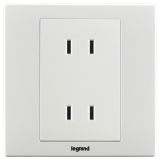 羅格朗開關插座 美淳 白色 二位二扁插座 四孔插座 10A