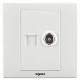 羅格朗開關(guān)插座 美淳 白色 電腦電視插