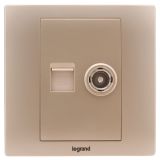 羅格朗開關(guān)插座 美淳 爍金 電腦電視插