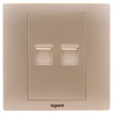 羅格朗開關(guān)插座 美淳 爍金 二位六類電腦插