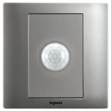 羅格朗開關插座 美淳 沙銀 人體感應開關 兩線帶集控（僅適用于白熾燈，鹵素燈，電子式節能燈/熒光燈）200W