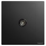 羅格朗開關插座 朗淳 碳素黑 一位電視插