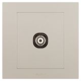 羅格朗開關插座 輕藝 粉鉑金 一位電視插