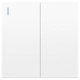 羅格朗開關插座 博駿  玉蘭白 二位單控帶指示開關 二開單控 16AX