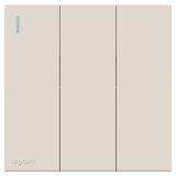 羅格朗開關插座 暢境  奶油白 三位雙控帶指示開關 三開雙控 16AX