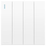 羅格朗開關插座 博駿  玉蘭白 四位單控帶指示開關 四開單控 16AX