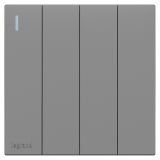 羅格朗開關插座 暢境  深砂銀 四位單控帶指示開關 四開單控 16AX