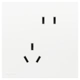 羅格朗開關插座 暢境  玉蘭白 連體二三插座（斜五孔） 斜五孔插座 10A