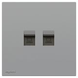 羅格朗開關插座 暢境  藝術灰 二位電腦插