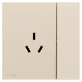 羅格朗開關插座 悅鉑  粉鉑金 帶開關三扁插座 三孔插座 10A