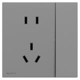 羅格朗開關(guān)插座 悅鉑  深砂銀 帶開關(guān)連體二三插座（開關(guān)控制插座） 五孔帶開