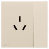 羅格朗開關插座 悅鉑  粉鉑金 帶開關三扁插座 三孔插座 16A