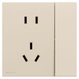 羅格朗開關插座 悅鉑  粉鉑金 帶雙控開關連體二三插座 五孔帶開