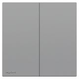 羅格朗開關插座 博駿  藝術灰 二位單控開關 二開單控 16AX