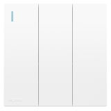 羅格朗開關插座 博駿  玉蘭白 三位單控帶指示開關 三開單控 16AX