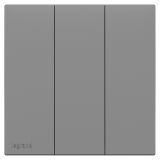 羅格朗開關插座 悅鉑  深砂銀 三位雙控開關 三開雙控 16AX