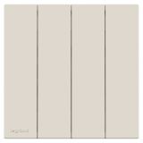 羅格朗開(kāi)關(guān)插座 博駿  奶油白 四位單控開(kāi)關(guān) 四開(kāi)單控 16AX