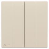 羅格朗開關插座 悅鉑  粉鉑金 四位雙控開關 四開雙控 16AX