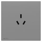 羅格朗開關插座 悅鉑  深砂銀 三扁插座 三孔插座 10A