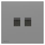 羅格朗開關插座 悅鉑  深砂銀 二位電腦插(六類)