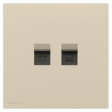 羅格朗開關插座 悅鉑  粉鉑金 電話電腦插