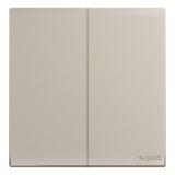 羅格朗開關(guān)插座 仕藝 粉鉑金 二位中途摯開關(guān) 二開 10AX