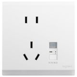 羅格朗開關插座 仕藝 陶瓷白 感應地腳燈帶五孔插座