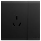 羅格朗開關插座 簡悅 石墨黑 帶開關三扁插座 三孔帶開 10A