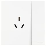 羅格朗開關插座 維翼 陶瓷白 帶開關三扁插座 三孔帶開 10A