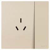 羅格朗開關插座 維翼 粉鉑金 帶開關三扁插座 三孔帶開 10A