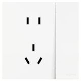 羅格朗開關插座 維翼 陶瓷白 帶開關連體二三插座 五孔帶開